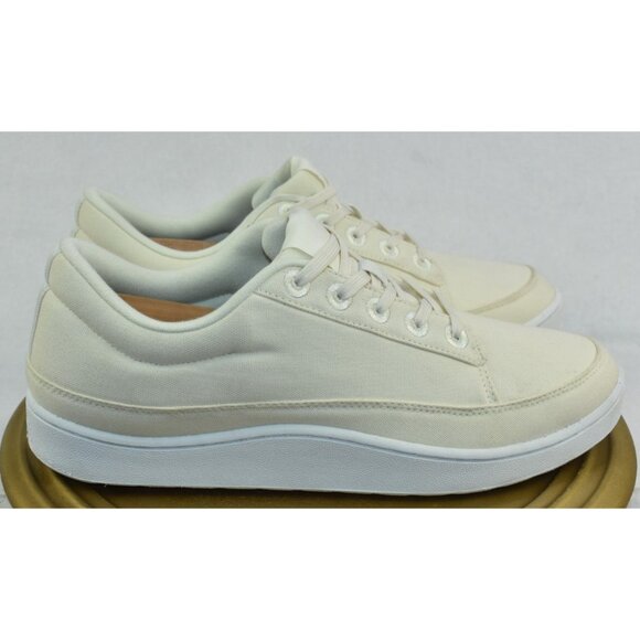 Allbirds Canvas Pacer Men's Shoes Size 12 Sneakers Natural White Blizzard Lowtop - Picture 3 of 10